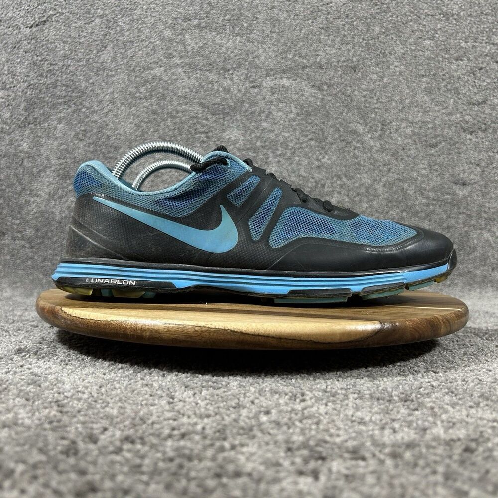 Nike Lunarlon Hyperfuse Ascend 628340-400 Men's Size 10.5 Blue Black Golf Shoes